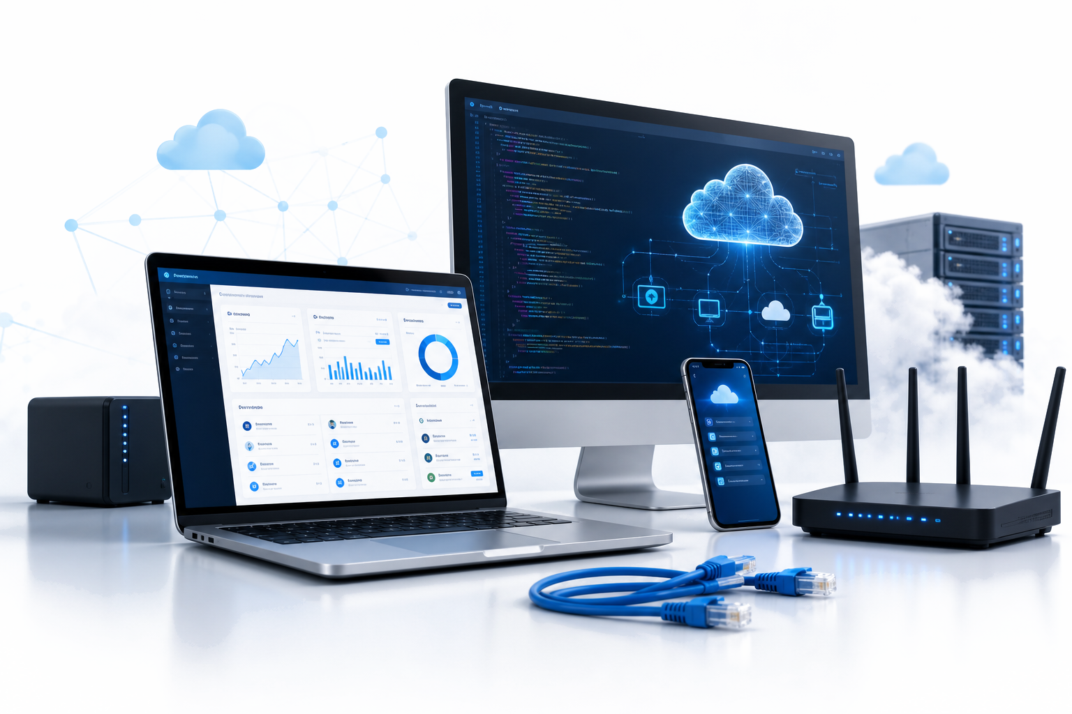 Technology devices for web, cloud, networking, and IT services
